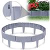 UISEBRT Recinzione per Giardino Effetto Pietra 2,5 m, Bordo per Prato in Plastica, per giardino, decorazione per aiuole, 1 elemento (lunghezza x altezza): 25 x 23 cm, grigio