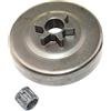 ISSICOO Euromac S33 S34-P - Tamburo frizione 3/8 6T con cuscinetto ad aghi per McCulloch PM310 PM320 PM330 PM340 PM355 PM364 PM374 PM375 PM480 PM484 PM486 Euromac S33 S34-P S36. Motosega 38-P 39-P