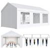 Devoko Tendone per Feste 3x6,Gazebo Esterno Resistente UV 50+,Gazebo da Giardino,Tendone da Esterno per Matrimoni, Feste, Raduni, Riunioni in Giardino,Bianco
