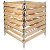 Gartenwelt Riegelsberger Elegante compostiera in legno di larice con pali in acciaio inox, compostiera da giardino singola ca. 120 x 120 cm, altezza 100 cm, stabile e durevole