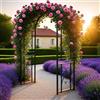 Rytgdxss Arco per Rose Rampicanti,Arco da Giardino,Arco per Rampicanti,Per Matrimonio,Struttura In Ferro,Montaggio Facile(L140xW40xH230cm)