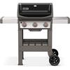 Weber Barbecue a Gas Spirit II E-310/3 bruciatori, Griglie Gourmet BBQ System, Potente Sistema di Cottura GS4, Superficie 60 x 46 cm, Ripiani Laterali integrati e Ganci per Utensili, Nero/Argento