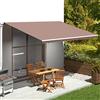 AUVYI Tenda da Sole Marrone 5x3,5 m Tenda da Sole di Ricambio Stoffa per Tenda da Sole Protezione Solare per Balcone Stoffa per Tenda da Sole Impermeabile Panno di Ricambio di Alta Qualità