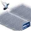 KADAX Dissuasore per uccelli in plastica, antipiccioni, protezione per uccelli per balcone, finestra, tetto, giardino, spaventapasseri per uccelli (argento, 50 pezzi)