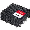 Kadax Lawn Grille fatta di plastica, 50x50 cm, 1 m˛, griglia la protezione da prato, nidovi prato con luoghi ancoraggio, pannelli della griglia prato (nero, quadrato, 4 pezzi)