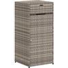 vidaXL Armadietto Portaoggetti Giardino Grigio 55x55x111cm Polyrattan