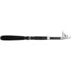 FABULETTA Canna da pesca telescopica in fibra di vetro, portatile, 1,8 m o 2,1 m, design flessibile, compatta, 42 cm, con finitura nera, per acqua dolce e salata, per lunghe distanze di casting e surf (1,8 m)