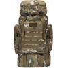 TOUYAKO Zaino da trekking 80 l, impermeabile per alpinismo con grande capacità, esercito militare, zaino tattico, zaino da viaggio, zaino Oxford 800D per viaggi, ciclismo, alpinismo, CP, 80L