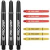 Target Darts PRO Grip Shafts - Set di 9 | 3 Colori, Nero/Bianco/Rosso | Medio, 48mm | steli per Freccette, Accessori per Freccette Professionali, Multipack di steli 2BA con Anelli