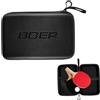 HEIBTENY Copertura per racchetta da ping pong, tasca quadrata, custodia per racchetta da ping pong, borsa nera in EVA con cerniera, custodia impermeabile per racchetta da ping pong, 29 x 19,5 x 5 cm