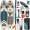 ANYFAST Stand up Paddle-Board-Wide-Gonfiabile-Pesca-Paddleboard - Ultra Stabile Wide SUP, pompa, porta macchina fotografica, guinzaglio, zaino, accessori, giovani/adulti