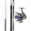 kolpo kit combo pesca spinning con canna in carbonio 2.10mt mulinello e filo