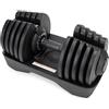 TREXO Manubrio 18 kg con Regolazione del Peso Tramite Rotella Manubrio Palestra Regolabile in Ferro per Esercizi Fitness con Impugnatura Ergonomica Antiscivolo
