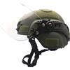 LEJUNJIE Caschi tattico Mich 2000 veloce con visiera antisommossa trasparente visiera protettiva occhiali scorrevoli per Airsoft Paintball CS giochi di guerra sport all'aria aperta