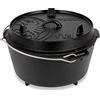 Petromax Pentolino ft9 - Forno Olandese in ghisa per Cottura e Cottura - con Coperchio, Manici e Piedini - Piatti da 8 a 14 Persone - 7,5 l