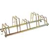 Andrys Rastrelliera Biciclette 3 Posti - Porta Bici da Terra per Interni ed Esterni con Tappi - Posteggio Alto e Basso - Acciaio Zincato a Freddo (Argento)