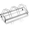 Andrys Rastrelliera Biciclette 3 Posti Inclinato 30° - Porta Bici da Terra per Interni ed Esterni - Acciaio Zincato a Freddo (Argento)