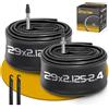 Gesinikad Set di 2 camere d'aria 29 pollici FV48 mm valvola Presta compatibile camera d'aria 29 x 2.125/2.2/2.25/2.3/2.35/2.4, camera d'aria 29 pollici per mountain bike