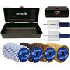 Skinstar Completo Spazzole Set Spazzola Rotore Worldcup Wachskoffer 7 Pezzi