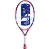Babolat, Racchetta da tennis modello B, misura 19, blu/rosa, composita, leggera e reversibile, ideale per principianti, con ausili educativi inclusi, adatta per giocatori da 95 a 110 cm