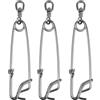 VATEICO Fermagli a scatto con palangari, 3 pezzi/6 pezzi in acciaio inox, clip per tonno, ganci lunghi per rami, galleggianti da pesca, attrezzatura da pesca, facile da mettere e togliere
