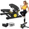 ZIWWVY Stepper Machine con bande di resistenza, mini stepper con capacità di peso di 136 kg, step per allenamento completo del corpo, altezza regolabile, liscio e silenzioso, step machine per uomini e