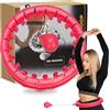SPRINGOS Hula Hop Springos pieghevole con 24 punte massaggianti, massaggiatore modulare 360°, diametro regolabile 50-145 cm, peso fitness, allenamento muscolare, brucia calorie, dimagrante efficace