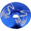Inzopo Universale 1 1/8 pollici (28,6 mm) In Lega di Alluminio Stelo Cuffia Top Cap per MTB Strada Mountain Bike Ciclismo Blu Drago