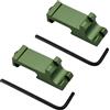 Generic Attacco per Slitta Offset a 45 Gradi Slot Stile Weaver 2 Pezzi, Slitta Picatinny da 20 Mm Slot Angolare Offset Slot Laterale per Attacco Cannocchiale(Green)