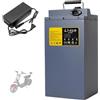 JHKJ Batteria al Litio da 48 Volt Batteria agli ioni di Litio da 48 V 15 Ah 20 Ah 25 Ah con Impugnatura della Batteria e chatger per Kit Motore da 700 W 950 W 1200 W,48v15ah