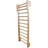 Gana Sport Spalliera Svedese Professionale in Faggio 230x80 cm - Conforme Uni EN - Intaglio Battiscopa - Ginnastica Fitness Casa Palestra