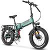 SAMEBIKE RSA02 PRO - Bicicletta elettrica pieghevole da uomo con pneumatici Fat Tire da 20x4.0 pollici, batteria rimovibile 48V/15Ah, lunga portata fino a 150KM/110KM, sospensione completa, 7 marce