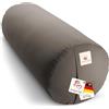 Navango® Cuscino Cilindrico Bolster Yoga | Cuscino Lungo | Ø24 cm | Imbottitura Pula di Farro | Rivestimento Lavabile 100% Cotone | Cuscino Meditazione | Cuscino a Rullo da Yoga Fatto a Mano