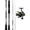 kolpo combo per la pesca in mare e acque interne a spinning con canna da pesca in carbonio + mulinello