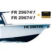 Wraplab Omologato x2 Adesivi Personalizzati per Immatricolazione Barca | Adesivi per Moto d'Acqua, Catamarano, Barca a Vela | Resistente ai Raggi UV e Acqua Salata