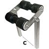 OSCULATI Rullo Basculante Centrale Tubo 30 x 30 mm