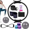 Générique Set di yoga per le donne, il set di anelli Pilates - Toning Pilates Ring,Accessori per l'allenamento a casa, cintura di stretching multifunzionale, bande yoga per palestra, uomini, f
