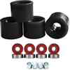 U/ D 78A Ruote Quad Roller ad alta flessibilità con cuscinetti Installati su strada Skate Skateboard Ruote per pattinaggio a rotelle Indoor Outdoor 4pcs (nero)