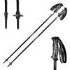 MSPORTS Bastoncini da Sci Premium con Piatto da Neve, Unisex, in Alluminio, in Diverse Lunghezze, con Stelo in Alluminio da 18 mm, 110 cm, bastone sci