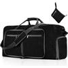PEIHUODAN Borsa Sportiva 85L Grande Capacità - Borsa da Viaggio Pieghevole in Cationico, Borsone da Palestra, Travel Bag Impermeabile con Manici e Tracolla (Verde Scuro)
