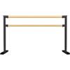 jiajulashou123 Sbarra da Balletto Doppia Sbarra per Danza Classica Barra da Balletto in Legno Portatile Barra di Danza in Metallo Antiscivolo per Allenamento Stretch Casa Palestra (200 * 65 * 110cm)