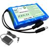 JCXYL EV Pacco Batteria al Litio Ricaricabile 12V 20000mAh / 30000mAh - Batteria al Litio da 12 Volt con Caricabatterie per Fotocamere, Strisce LED e lampade allo Xeno,12v,30000mAh