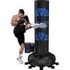 RDX Sacco da Boxe Terra, 6FT 180CM Pesante Pieno Professionale RONIN Sacco con Guantoni e Base, Maya Hide Pelle Piedistallo Adulti Free Standing Bag, Muay Thai Kick Boxing