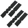 Volakebeing Nastro per manubrio in gel di silice per bici da strada - inserto cuscinetto anti shock, 2 pezzi lunghi + 2 corti, nero, 200/145 x 35 x 2,5 mm