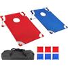 Knowlife Set di cornhole portatile - Gampi di lancio del buco di mais - Scheda da 22,8 x 20 pollici, comprende 6 borse di fagio