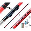 Generico Kit Completo Canna 4 Mt Mulinello Filo e Accessori da Pesca Trota Lago Bolognese