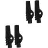 Yardwe 2 Set Picchetti per Tende da Spiaggia Campeggio Telo Gancio per Picchetto Snodo Palo di Sostegno Connettori per Pali della Doppio Pieghevole Black Plastica 2 Pezzi * 2