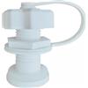 TOP-MAX Set di tappi di scarico, colore bianco, chiusura a prova di perdite con filettatura a vite, kit di scarico con anello di sicurezza, accessori per congelatore, picnic e viaggi