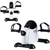 KOMFOTTEU Guarnitura elettrica con display LCD, dispositivo ellittico elettrico, resistenza regolazione manuale, bicicletta ellittica 2 in 1, allenamento gambe e braccia, per casa, ufficio (bianco)