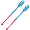 Ronyme 2X clavette per Ginnastica Ritmica collegabili, Accessori per Danza, Attrezzatura Professionale per l'allenamento di Ginnastica da 45 cm per Le, Azzurro Rosa Rosso